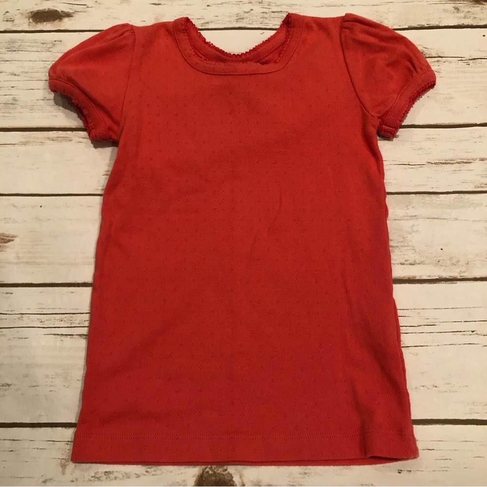 Mini Boden coral pink Pointelle